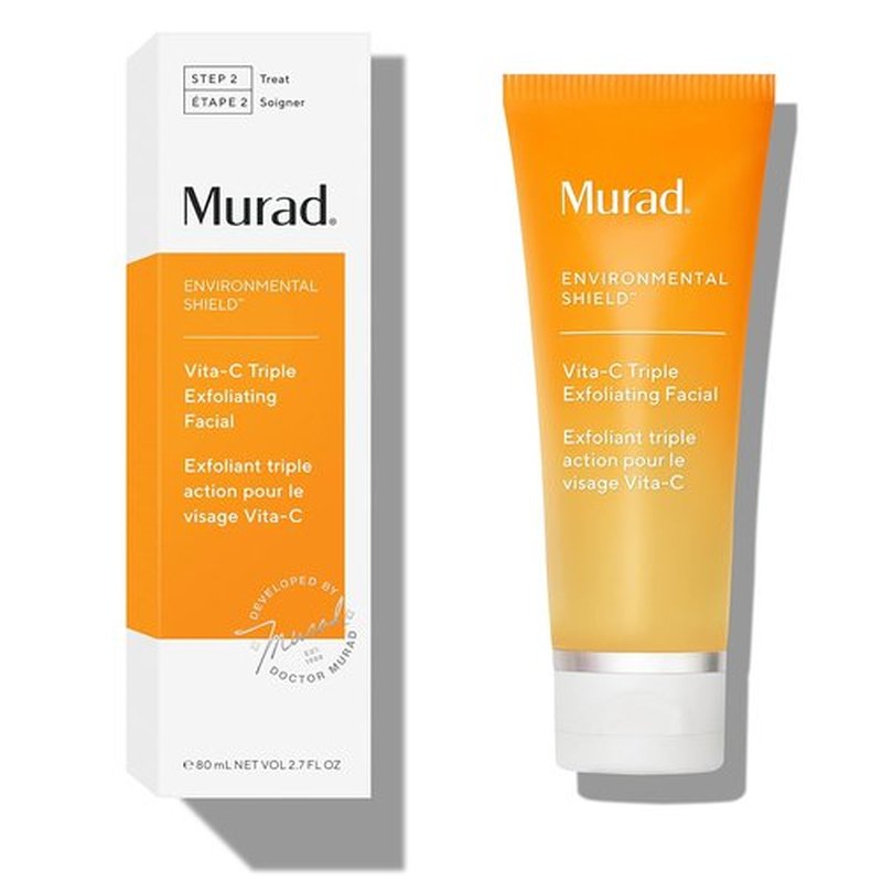 Murad Vita-C Triple Exfoliating Facial Scrub - Gold-Stabilized Vitamin C for Brighter, Radiant Skin | 2.7 Fl Oz