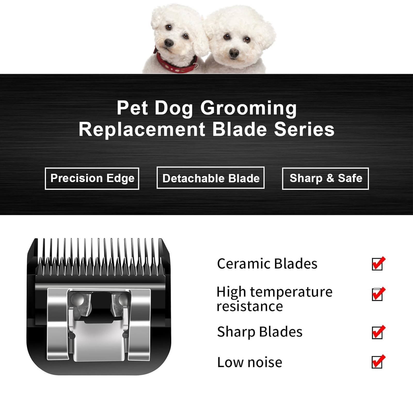 Audoc 40 Blade Dog Grooming Blades Compatible with Andis/Wahl KM10 Series