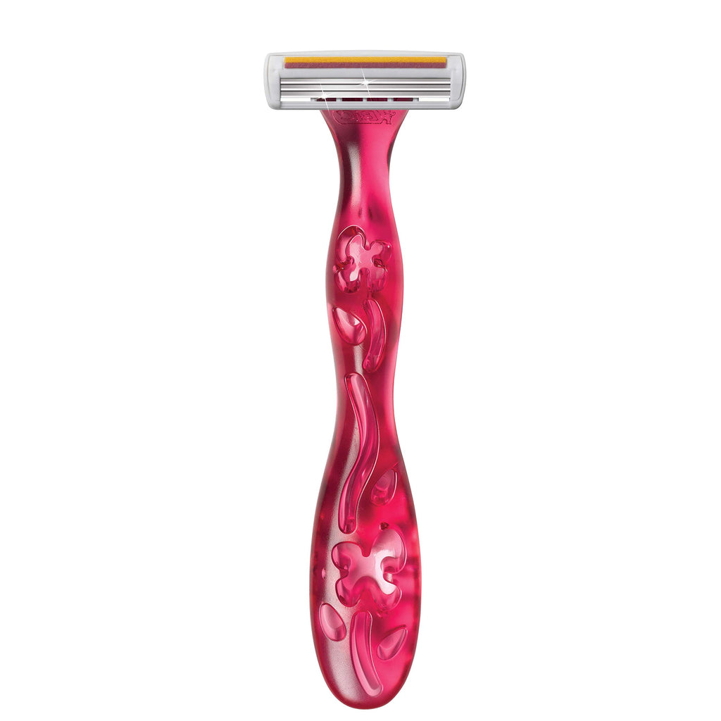 BIC Soleil Simply Smooth Women's Disposable Razors, 3 Blades With Moisture Strip For a Silky Smooth Shave, 10 Piece Razor Set