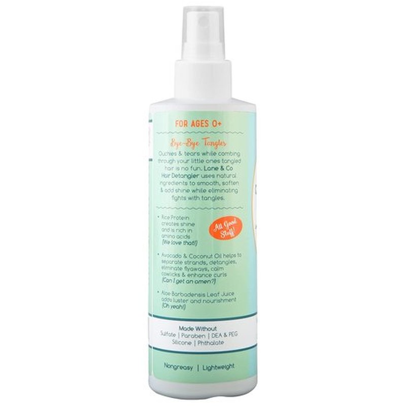 LANE & CO. Conditioning Detangler Spray for Kids - Vegan Leave-In Conditioner for Smooth, Tangle-Free Hair - 8 oz. Bottle