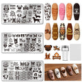 UNICRAFTALE 3Pcs Cute Dog Nail Stamp Plates Set Pets Animals Nail Stamping Plate Puppy Love Image Nail Stencils Dog Paws Design Nail Art Stamping Template with Nail Scraper for Dog Lover Manicure