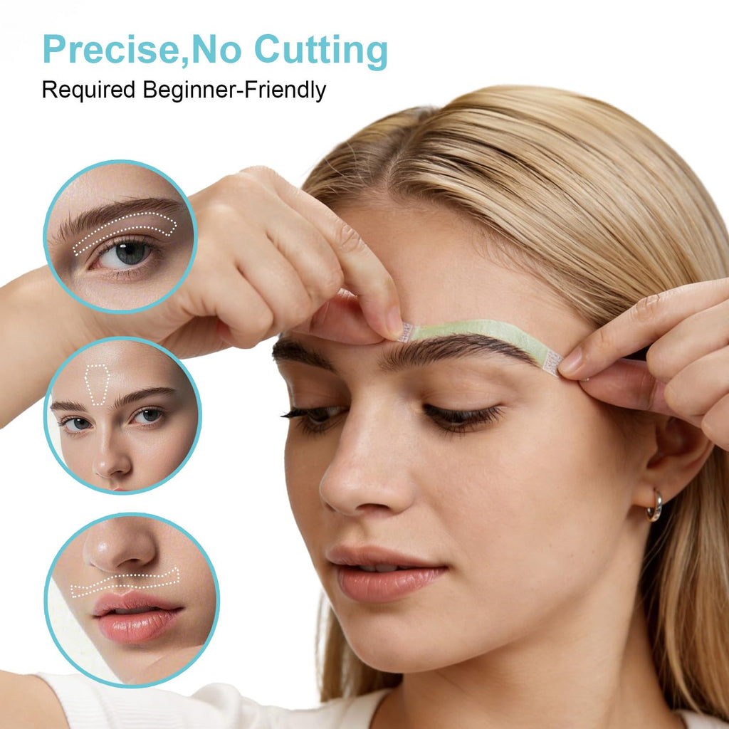 Waxfans Wax Strips for Hair Removal, 52 Counts Facial Wax Strips for Face,Eyebrow,Body,Bikini, Easy at Home Waxing Kit for Women with Sensitive Skin