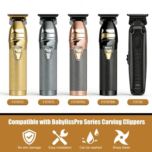 Trimmer Replacement Blade for Babyliss Pro All FX787 & FX726 Hair Trimmers,DLC 2.0 Clipper Replacement Blades Compatible with BaByliss Barberology Trimmer Blades,Black