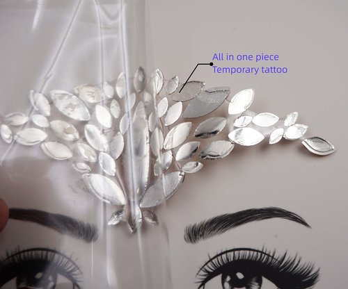 face jewels for makeup Festival Wedding Face Gems Temporary Tattoos mermaid halloween Bindi Fusion Headpiece Body Jewellery bindi face jewel(Topaz gold/SR16)