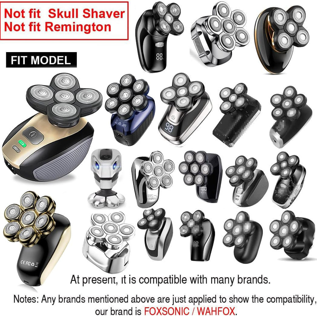 Universal 5 Blades Magnetic Head Shaver Replacement Heads for Mainstream Shaver Brands, Eelectric Shaver Replacement Replacement Blades (5D Magnetic Black)
