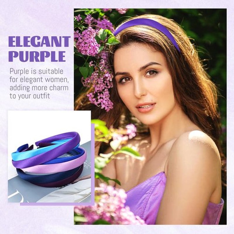 Cinaci 24 Pieces Candy Color Width 1.5cm/0.6" Plastic Headbands Satin Wrapped Blank Plain DIY Craft Project Headbands for Women Girls Teens Kids Hair Accessories