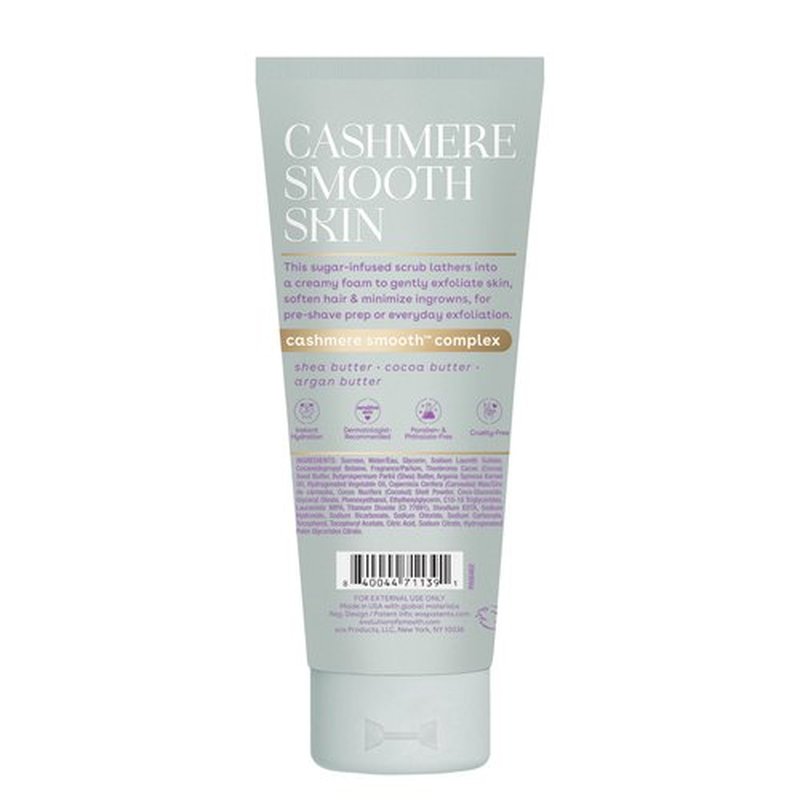 eos Cashmere Skin Collection Pre-Shave Scrub- Vanilla Cashmere, Exfoliating Body Scrub, Vanilla Body Scrub, Hydrating, Shea Sugar, 7 fl oz