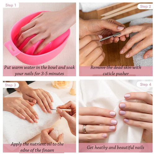 AKOAK 1 Pack Nail Soaking Bowl Dead Skin Cleaning Softening Care bowl Five Finger Soaking Nail Remover Bowl DIY Nail Salon Softening Dead Skin Nails Cleaning Care Special Tools