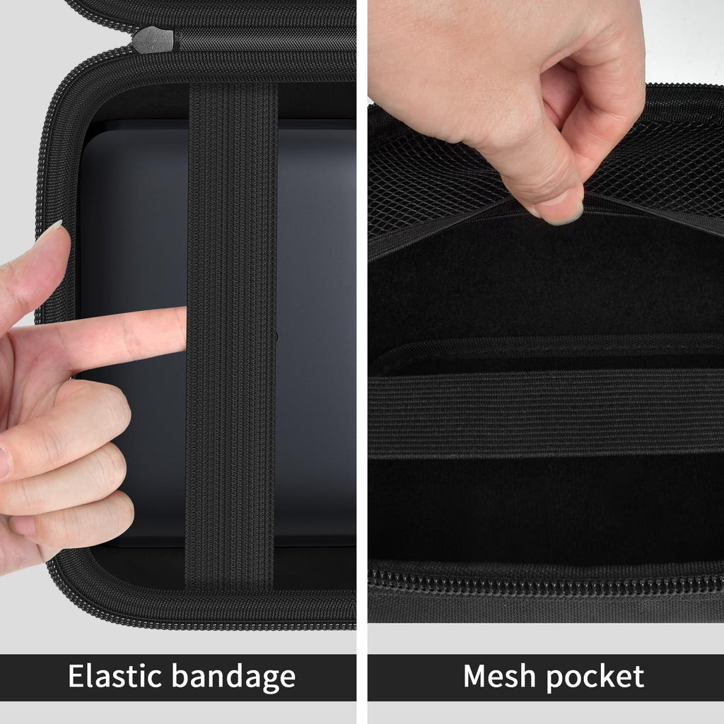 Portable Travel Router Case for TP-Link Roam 7 BE3600 / Roam 6 AX1500 AX3000, for GL-MT3000 / GL-BE3600 / GL-MT3600BE / GL-AXT1800, Hard EVA WiFi Hotspot Organizer for Cables, Box Only-Black