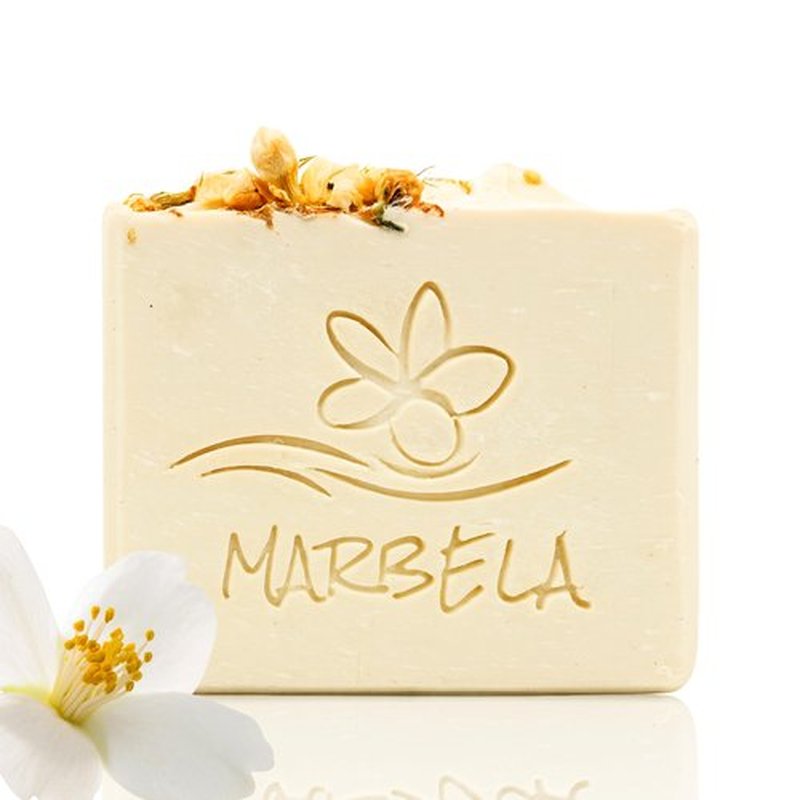Marbela Cosmetics Handmade Soap Bar - Made in USA, Vegan Friendly, Palm Oil Free, Natural Bar Soap - Gentle Face & Body Soap for Daily Skin Care, Moisturizing & Nourishing - 3.5 oz (Wild Jasmine)