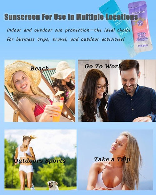 20 Pack Sunscreen SPF50+PA+++ (4ml Each),Moisturizing Travel Size Sunscreen Bulk Christmas Gift Lightweight &Portable,Face&Body Waterproof Mini Suncreens Lotion Women Travel Outdoor Daily Use-A