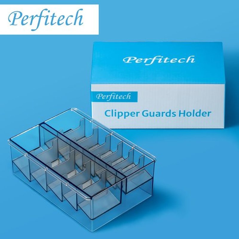 Perfitech Clipper Guard Holder Organizer with 12 Slots, Sturdy PC Material