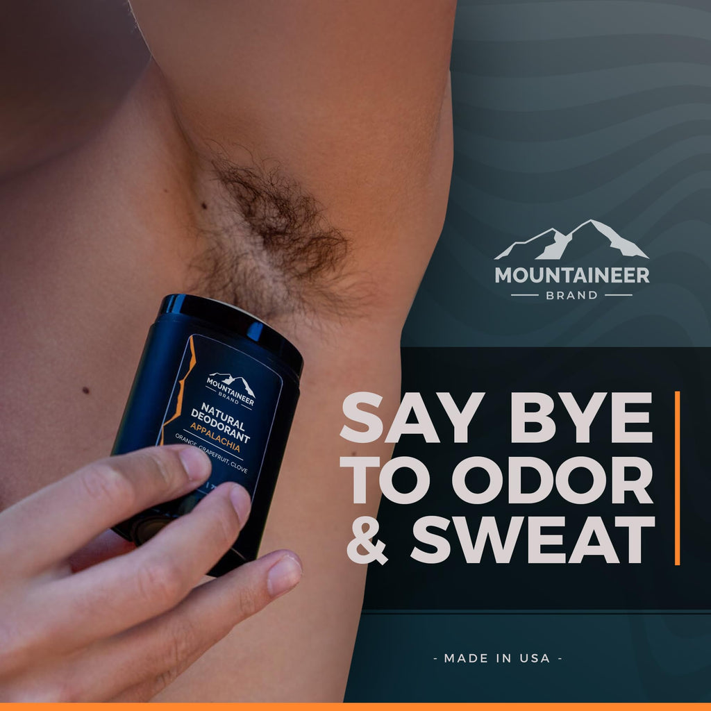 Mountaineer Brand Natural Deodorant for Men | Aluminium Free | Made in West Virginia | Scents Inspired by Nature | Organic & Non Toxic | Odor & Sweat Control | 2.65 oz (Timber)