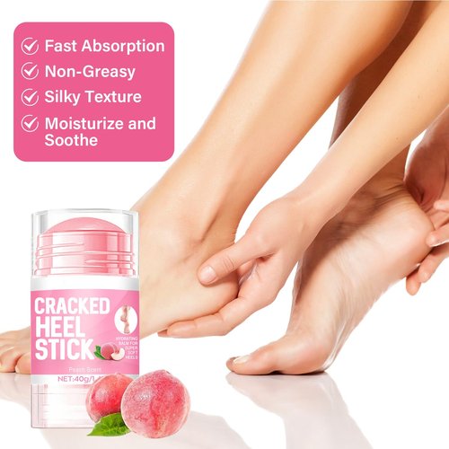 GHENGUA 2PCS 60% Urea Hydrating and Anti-Cracking Foot Cream，2025 Upgraded Hand and Foot Cream Urea Moisturizer，Hydrates Dry and Cracked Feet and Hand (1.41 Ounce, Peach)
