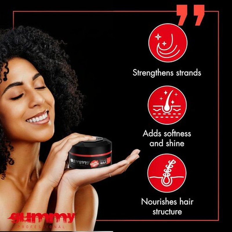 Skiennix Gummy Hair Styling Wax for Men - Ultra Hold Pomade for All Hair Types - Water-Based Clay Paste with Provitamin B5 & Keratin - 150ml