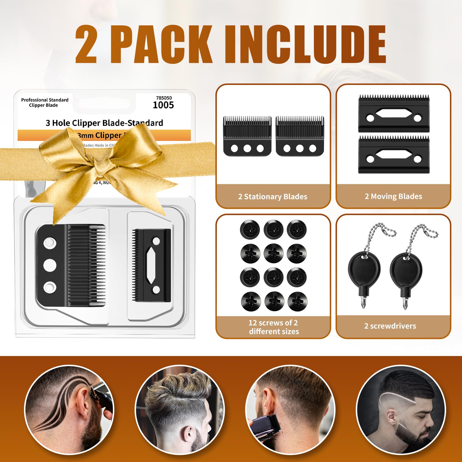 3-Hole Replacement Blade for Wahl Designer, Senior, Cordless Designer