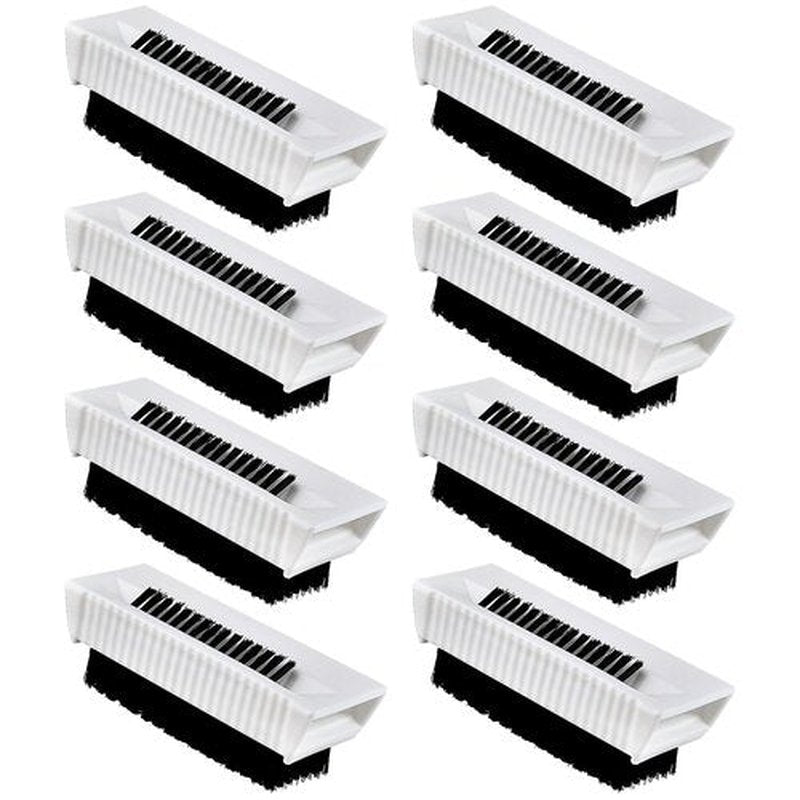 Milkary 8Pcs Fingernail Brushes, Plastic Surgical Scrub Brushes for Nail Cleaning, Soft Two-Sided Non Disposable Nail Scrubber Brushes for Cleaning Nail and Toes White and Black