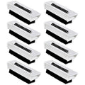 Milkary 8Pcs Fingernail Brushes, Plastic Surgical Scrub Brushes for Nail Cleaning, Soft Two-Sided Non Disposable Nail Scrubber Brushes for Cleaning Nail and Toes White and Black