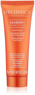 Obliphica Seaberry Hair Mask - Deep Conditioning Treatment for Dry, Damaged Hair - 2.64 Ounce