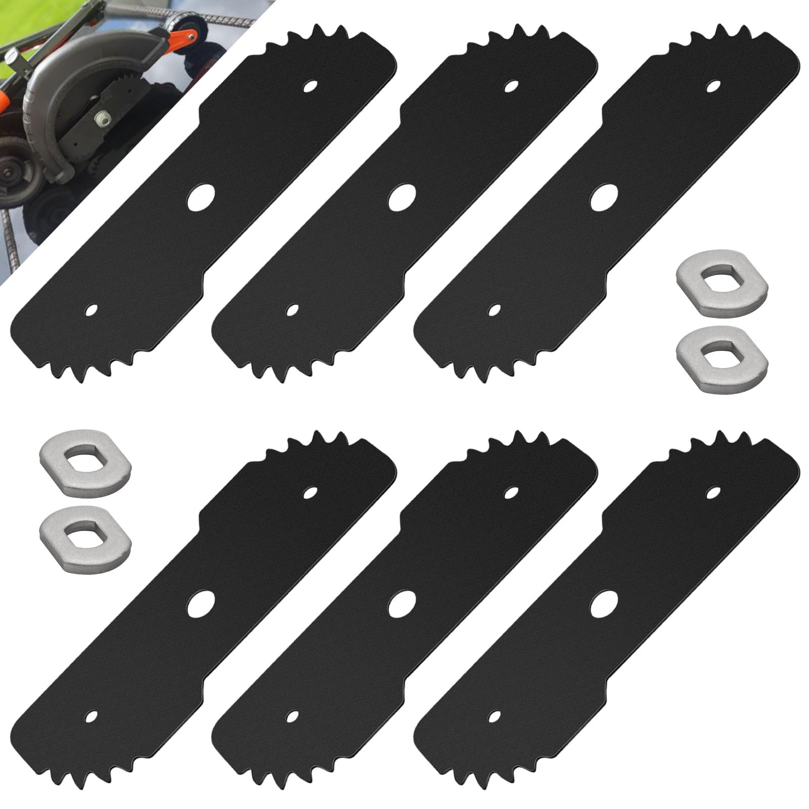 WHMYZHL (6 Pack) EB-007 7-1/2" Edge Hog Heavy Compatible with Black Decker LE750 LE710 LE760FF LE760/Craftsman CMEED400 String Trimmer/Edger, Duty Edger Replacement Blades - with 4-Wear Indicators