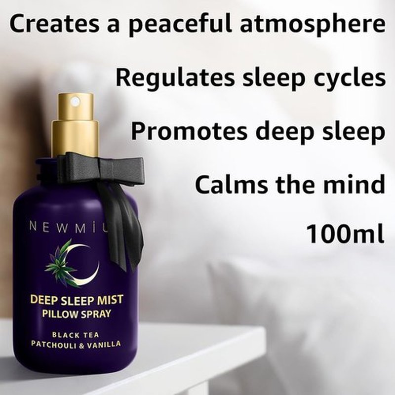 Skiennix Deep Sleep Pillow Spray - Natural Aromatherapy Mist for Relaxation & Stress Relief | Patchouli, Black Tea & Vanilla