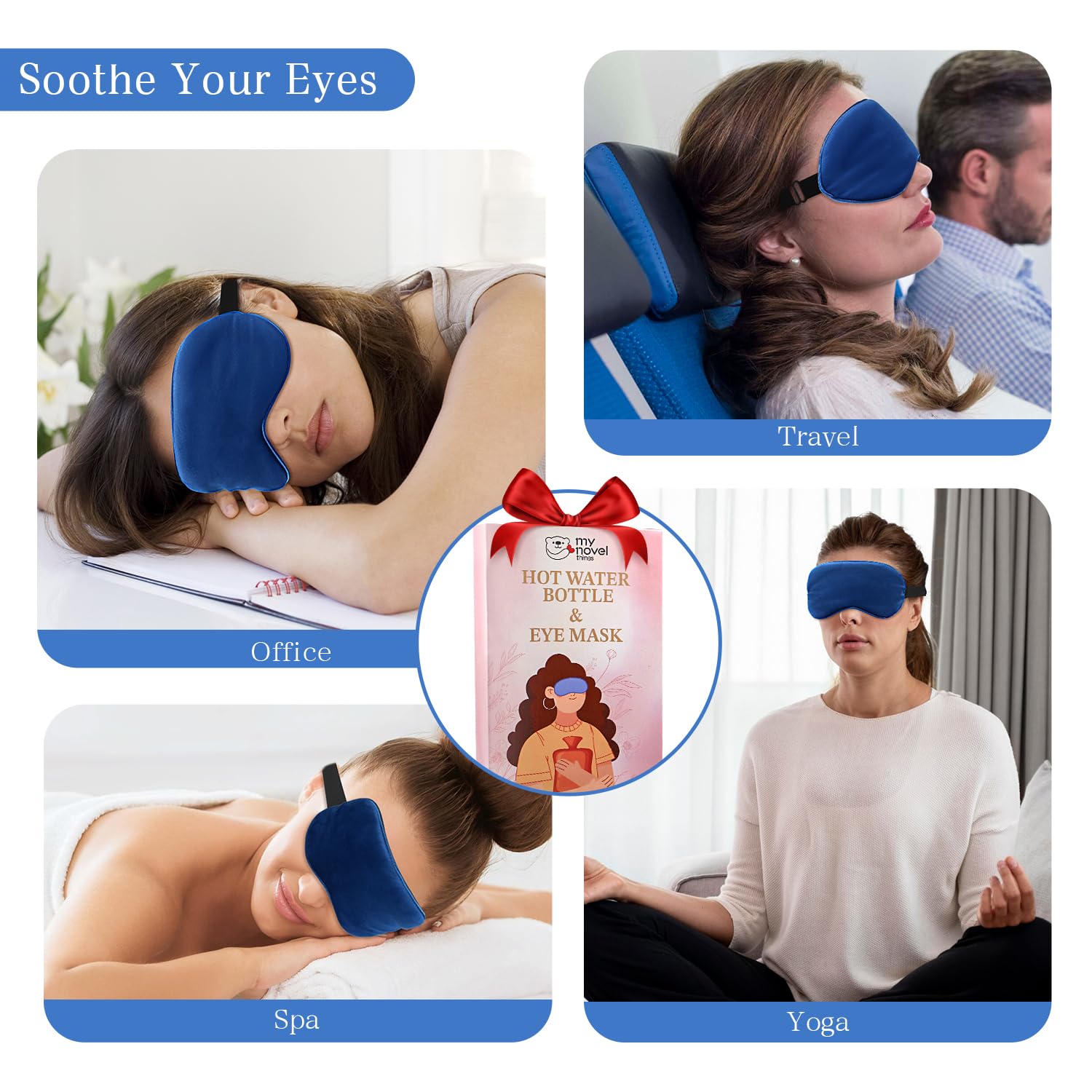 my novel things Hot Water Bag for Pain Relief, Water Bottle Rubber 2L with Cover for Periods Hot and Cold Compress, Hand Feet Warmer, Neck and Shoulder for Bed Cold Weather Pink