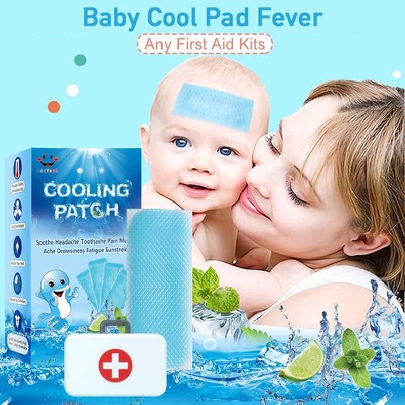 Skiennix Cooling Patches - Fever Relief & Pain Soothing - 20 Sheets in Blue
