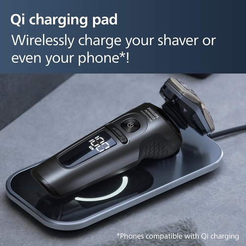 Philips Norelco S9000 Prestige Electric Shaver - Qi-Charger, Precision Trimmer & Premium Case | SP9872/86