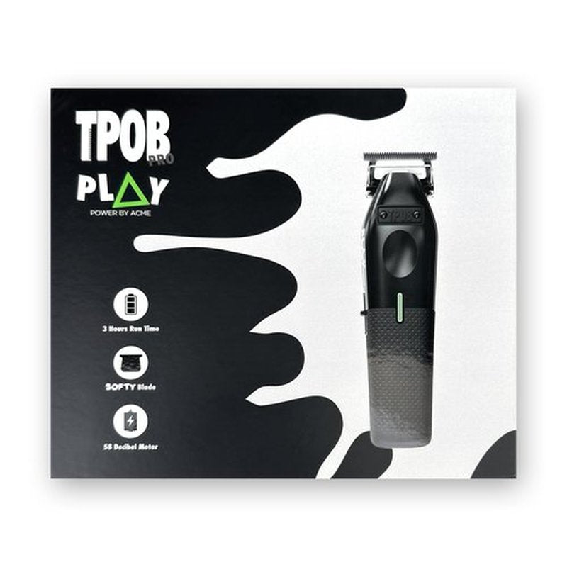 TPOB Play Professional Barber Hair Trimmer for Men 7000 RPM (Black + Softy)