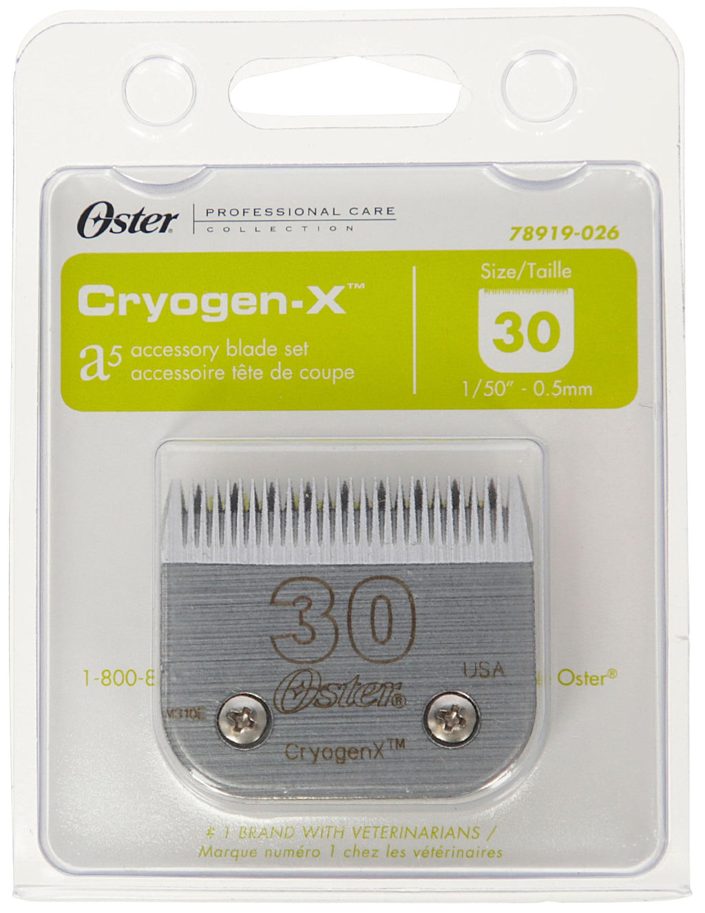 Oster CryogenX Detachable Pet Clipper Blade, Size 30 (078919-026-005)