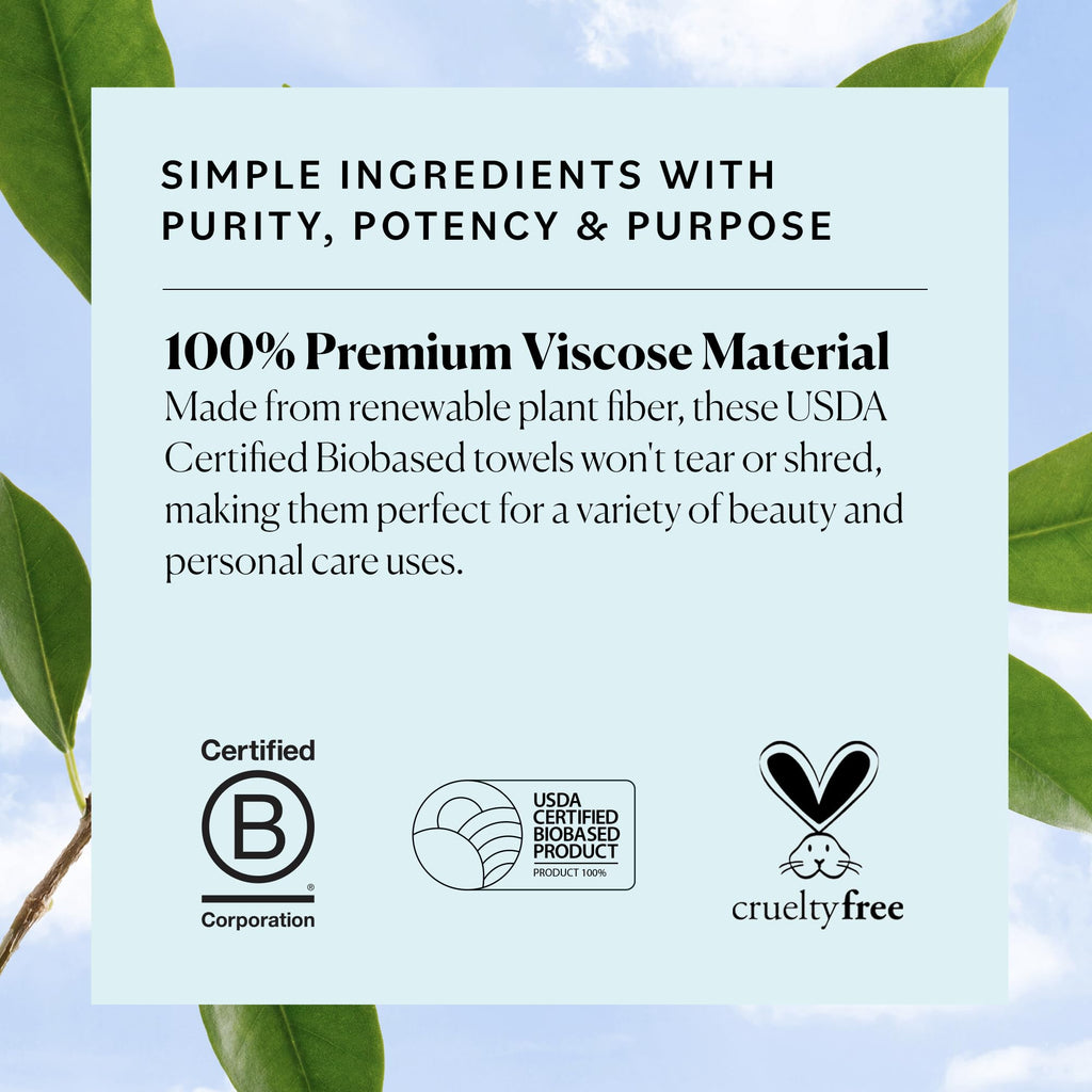 Sky Organics - Gentle Clean Face Towels (2-Pack) - 100 XL Single-Use Face Wipes - Ultra Soft & Dual Textured - Disposable Towel - Makeup Remover Wipes - Cruelty Free - Skin Care Tools - Self Care