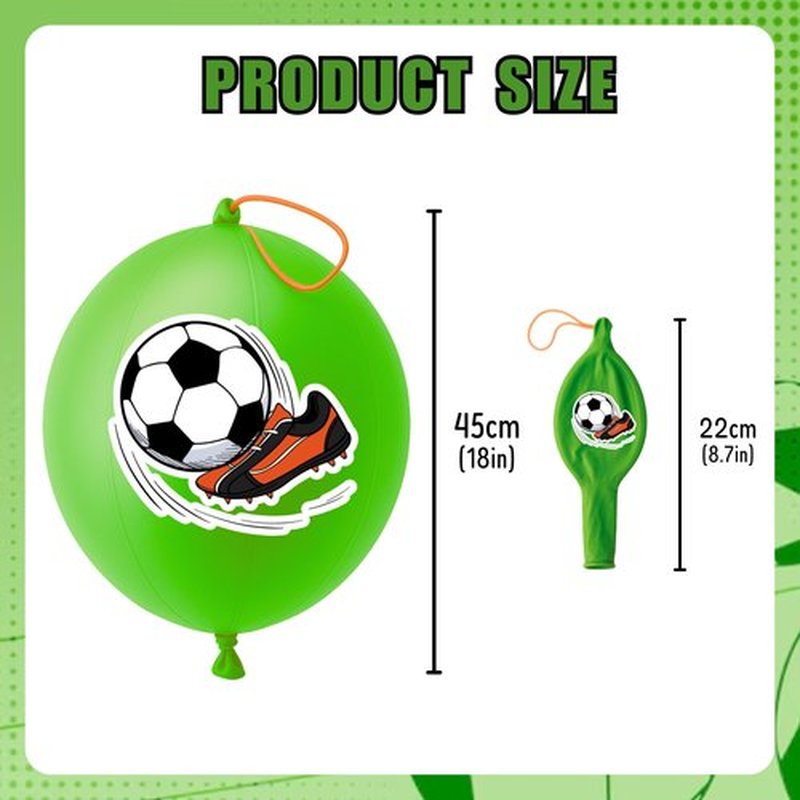 72 PCS Soccer Party Favors – 48 Pre-Cut Temporary Tattoos & 24 Soccer Punch Balloons Themed Birthday Party Decorations Supplies Favors Gifts, Goodie Bag Fillers, Classroom Rewards