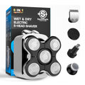 5D Electric Head Shaver for Bald Men - Waterproof Wet/Dry Razor - USB-C Fast Charging - 6 in 1 Grooming Kit with Beard, Nose & Face Trimmer - Cordless Rechargeable Bald Head Clippers