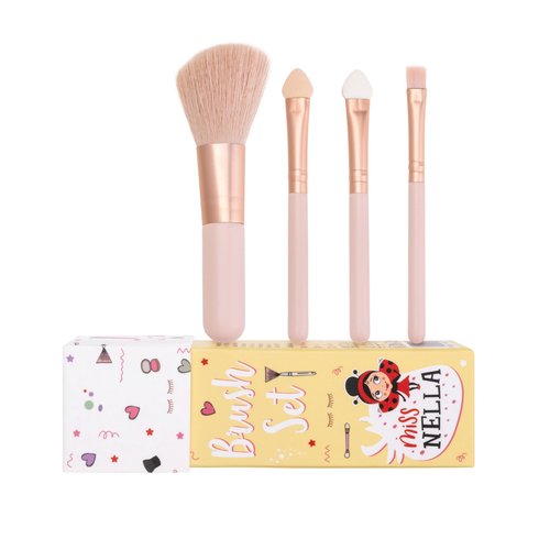 Miss Nella special edition BAG OF WONDER kids makeup & nail polish set for little girls, Hypoallergenic, Dermatologically tested, Non toxic, Canvas cosmetic bag, safe and fun