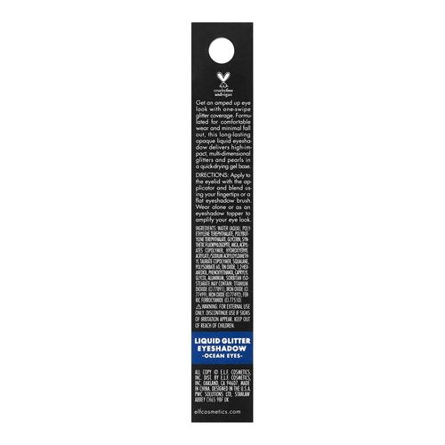 e.l.f. Liquid Glitter Eyeshadow, Long Lasting, Quick-Drying, Opaque, Gel-Based Eyeshadow For Creating High-Impact, Multi-Dimensional Eye Looks, Ocean Eyes, 0.10 Fl Oz