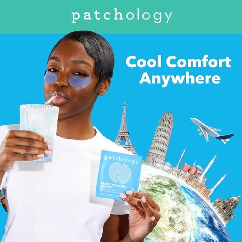 Patchology Iced Cooling Under Eye Mask Patches - Firming & Soothing Gels with Peptides & Cloudberry Oil | Hydrating Eye Pads (5 Pairs)