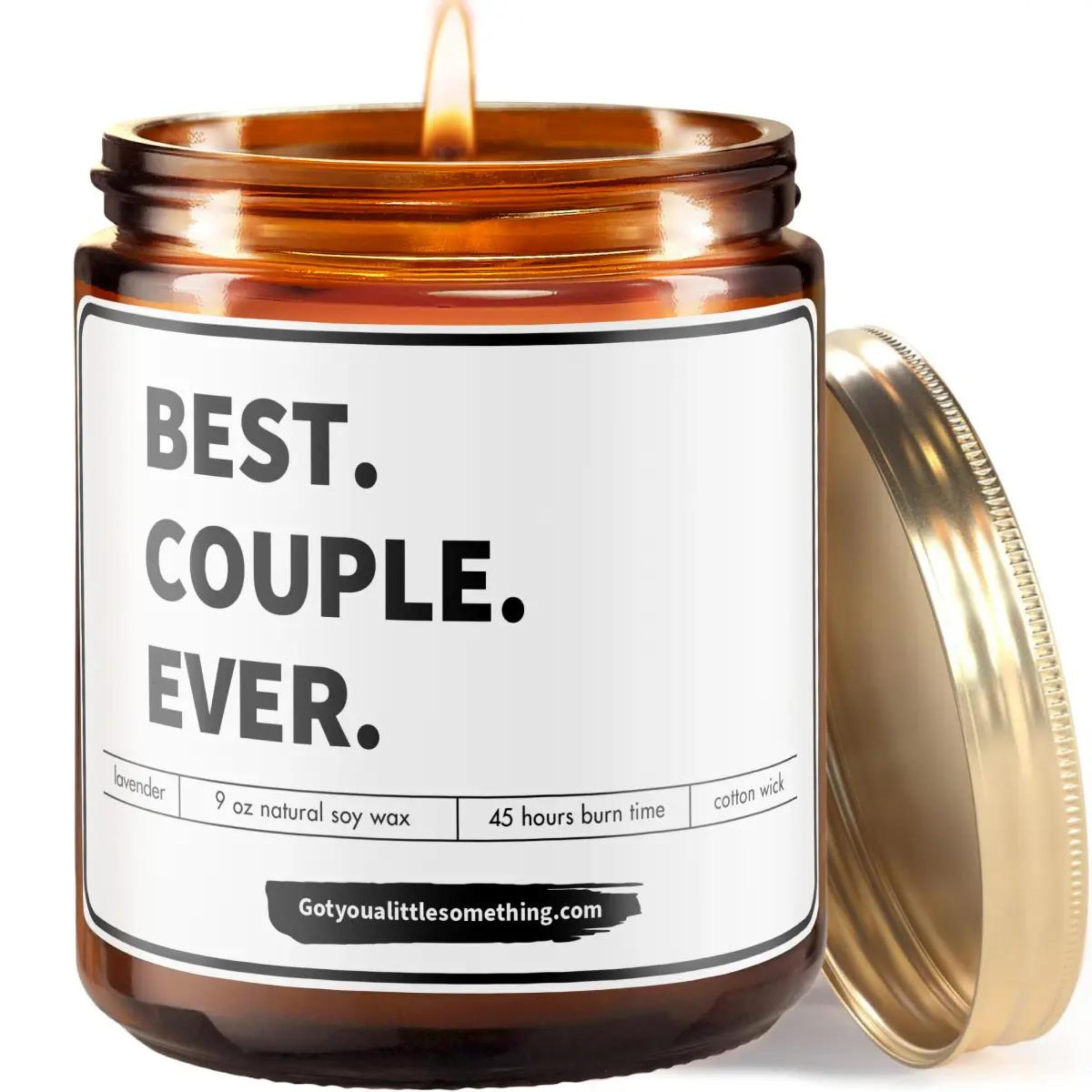 Gifts for Couples - Lavender Vanilla Scented Soy Wax - Gift for Couple Anniversary, Valentines Day, Birthday, Wedding Engagement - Present Idea for Boyfriend, Girlfriend, Husband, Wife, Him and her