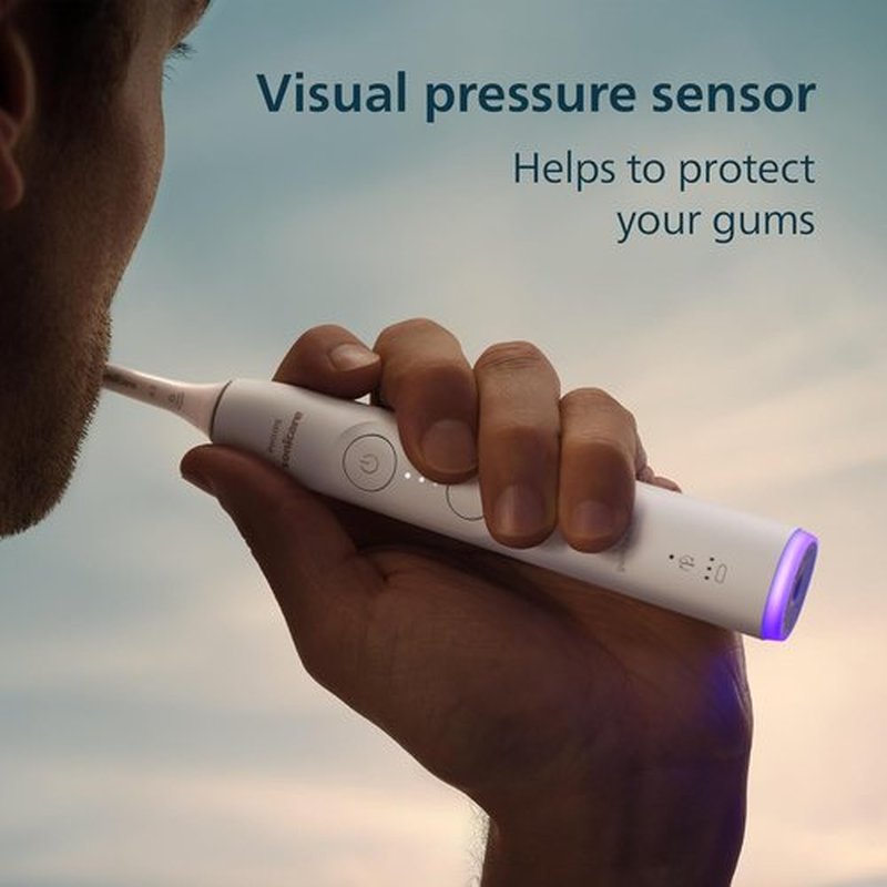 Philips Sonicare 7300 Series Electric Toothbrush - Advanced Sonic Technology, Pressure Sensor, 12 Settings, Travel Case, White | HX7420/07