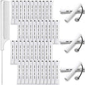 Skiennix 48 Plastic Hair Perming Rods - Curlers with Steel Pintail Comb for Hairdressing | 0.63 Inch (White)