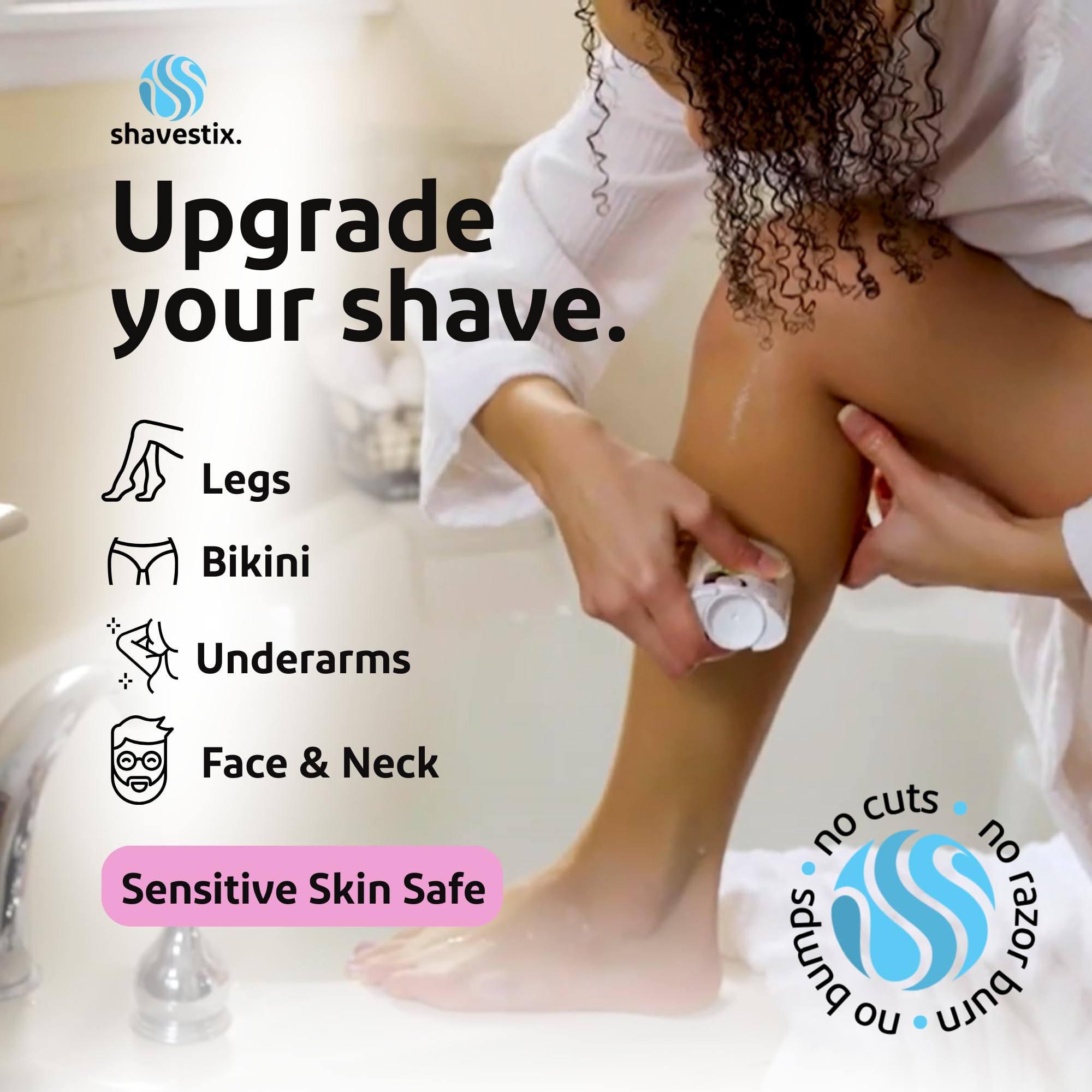 Shavestix Travel Size Shaving Stick 2.75 Oz | Pink Peonies Scented Shave Gel Bar | Moisturizing Hair Removal Cream for Women & Men | Compact Shave Cream for All Skin, Razor Type