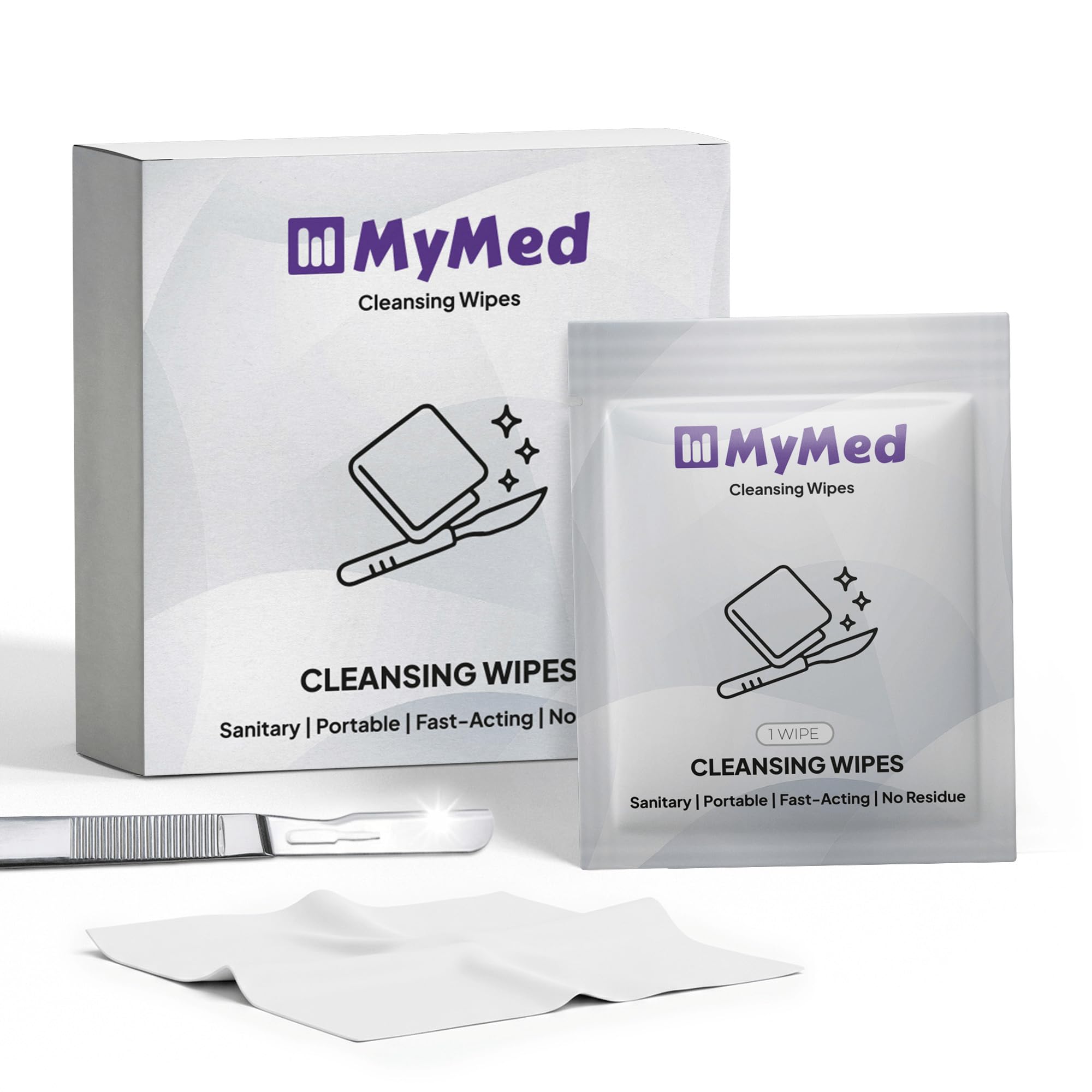 Cleansing Wipes for Women Individually Wrapped for Dermaplaning Blades, Facial Dermaplane Razors & Beauty Tools Derm Pads for Dermaplaning