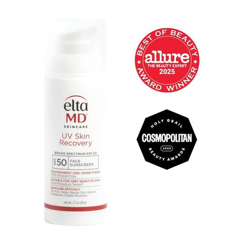 EltaMD UV Skin Recovery Face Sunscreen - All Mineral SPF 50, Zinc Oxide Formula for Sensitive Skin