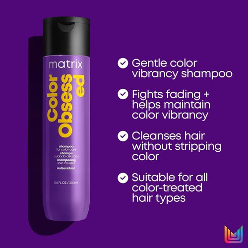 Matrix Color Obsessed Antioxidant Shampoo - Enhances Color Vibrancy & Protects Color Treated Hair | Vegan & Cruelty-Free