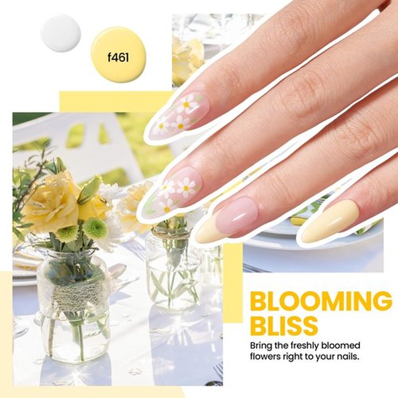 Beetles Gel Nail Polish Kit with U V Light: 19 Pcs Garden Party Pastel 8 Colors Soak Off Gel Nail Set with Base and Top Coat, Sticker accessories All in One Manicure Party Favors