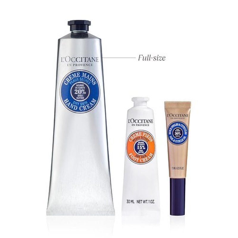 L’Occitane Nourishing Mani-Pedi Gift Set - Shea Butter Skincare Trio for Daily Hand & Foot Care