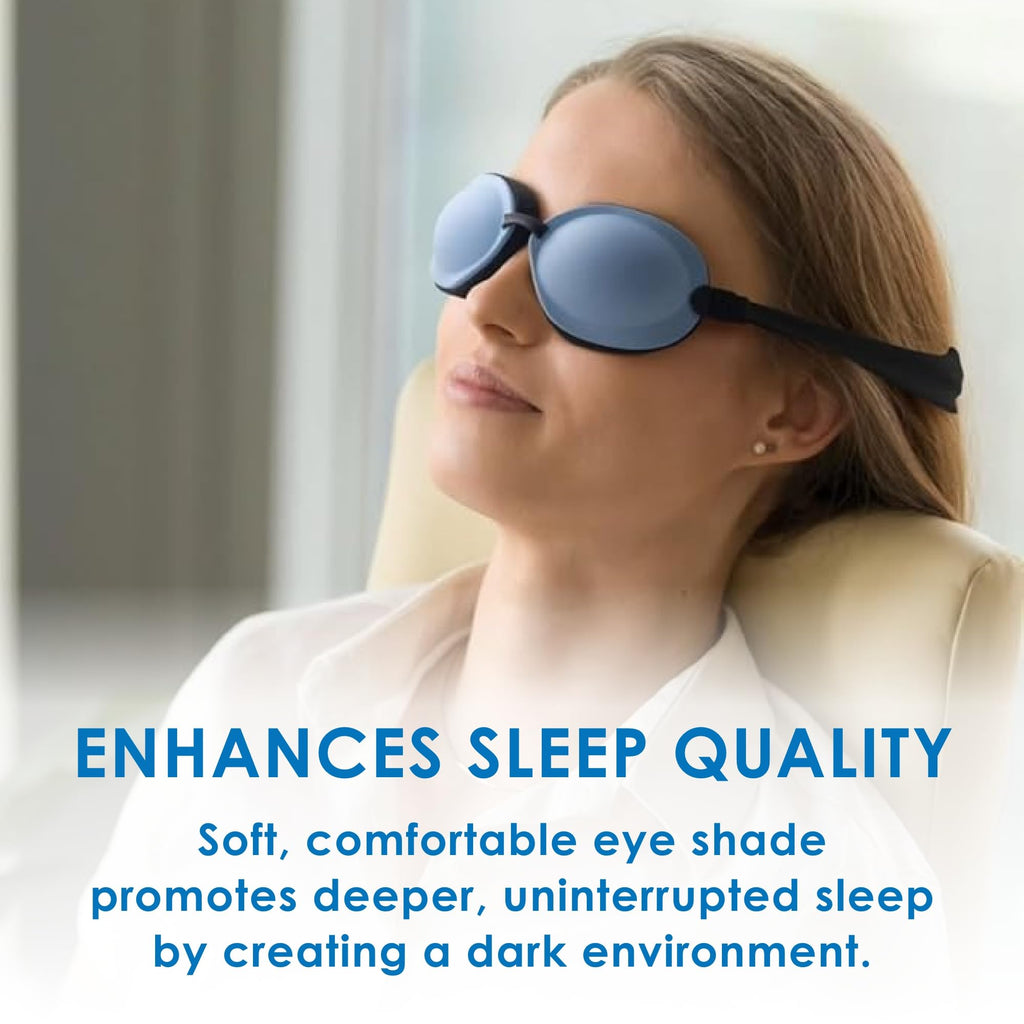 Eye Eco Tranquileyes Mini Sleep Eye Mask - Soothes Irritated Eyes and Shields from Light - Soft Eye Mask with Adjustable Straps for Rest and Sleep - Blue, Not One-Size-Fits-All