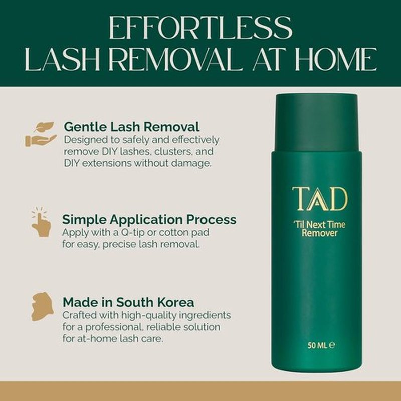 TAD Beauty DIY Lash Remover - Unseals Adhesive for Easy Eyelash Extension Removal - 50ml