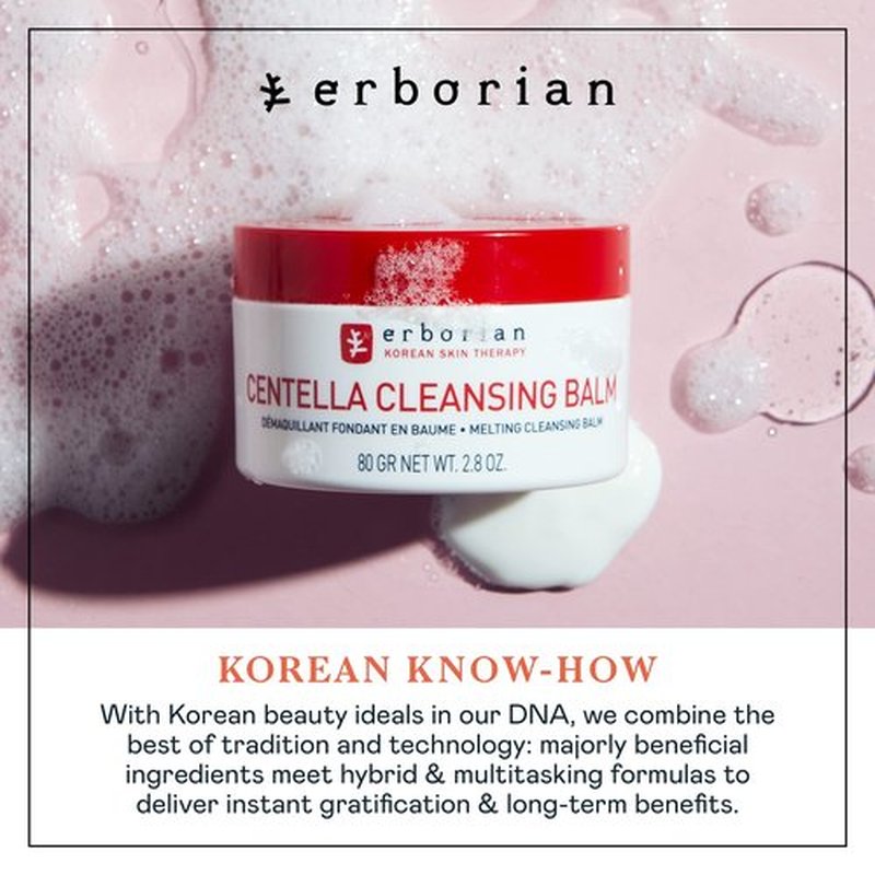 Erborian Centella Melting Cleansing Balm, Gentle Cleanser Purifies Skin & Removes Makeup, Oil & SPF, Non-Stripping, Soothes, Hydrates, Korean Skincare
