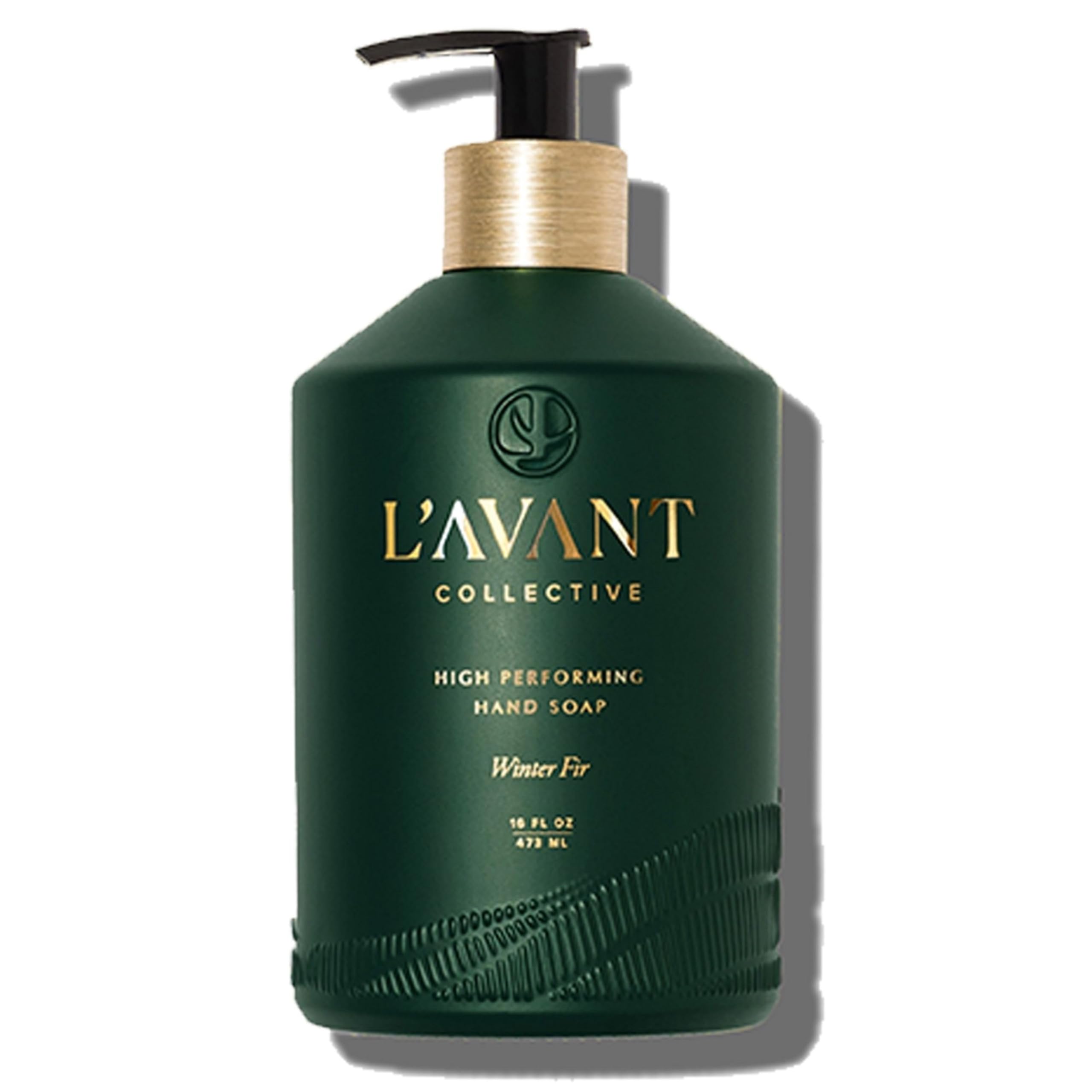 L'AVANT Collective Natural Luxury Hand Soap | Plant-Based, Non-Toxic & Moisturizing, Safe for Kids & Pets, Refillable Glass Bottle with Pump, 16 Fl Oz, Bathroom & Kitchen | Winter Fir