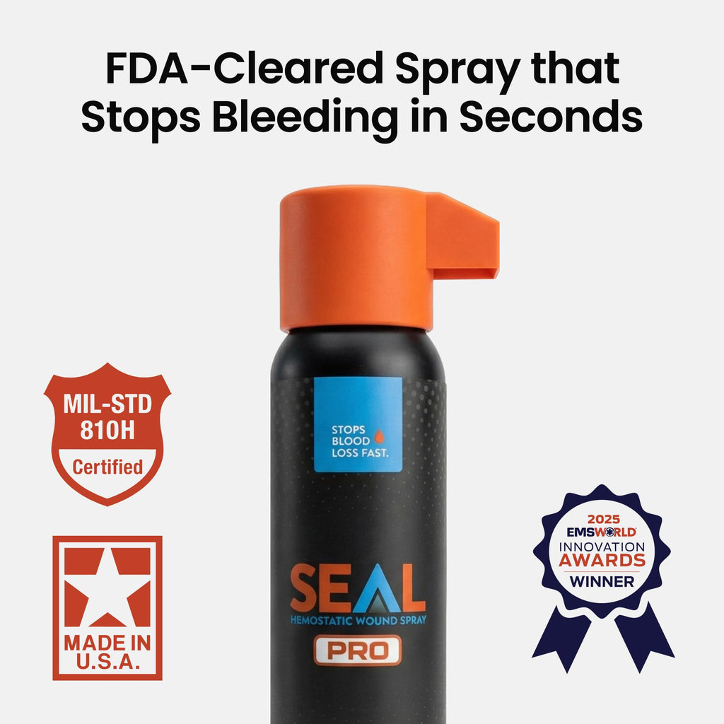 BC3 Technologies SEAL PRO 2.5oz Single Use Hemostatic Wound Spray | Professional Bleeding Control for First Responders EMT Tactical Emergency Trauma Care